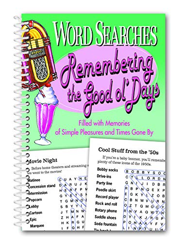 Word Searches Remembering the Good Ol'e Days