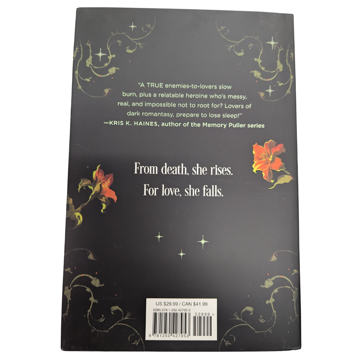 Daughter of the Dark by R.J. Valldeperas deluxe hardcover romantasy book cover