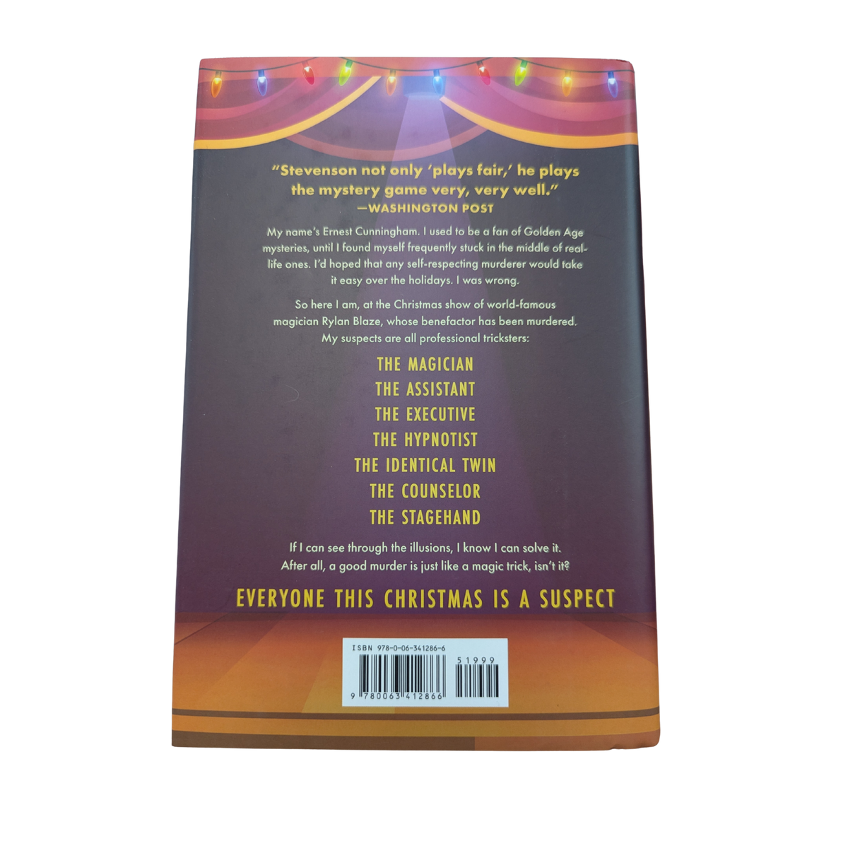 Everyone This Christmas Has a Secret by Benjamin Stevenson hardcover Christmas mystery book cover