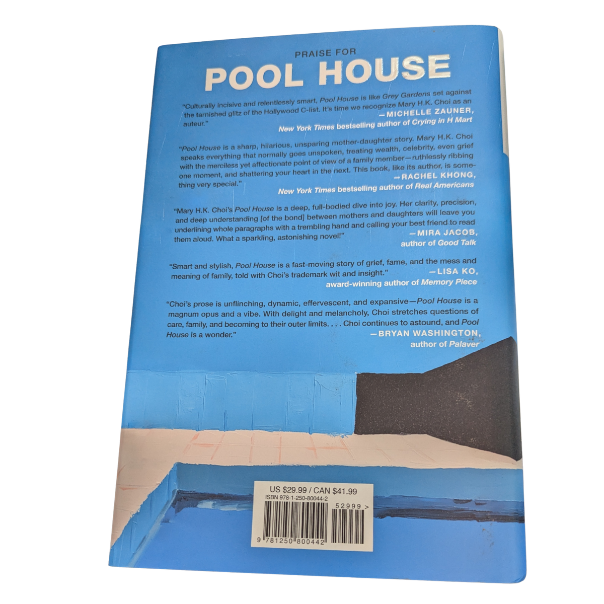Pool House by Mary H.K. Choi hardcover literary fiction book cover
