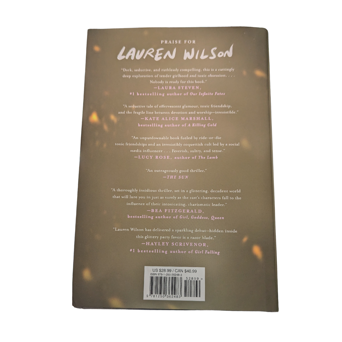 Tell Your Friends by Lauren Wilson hardcover psychological thriller book cover