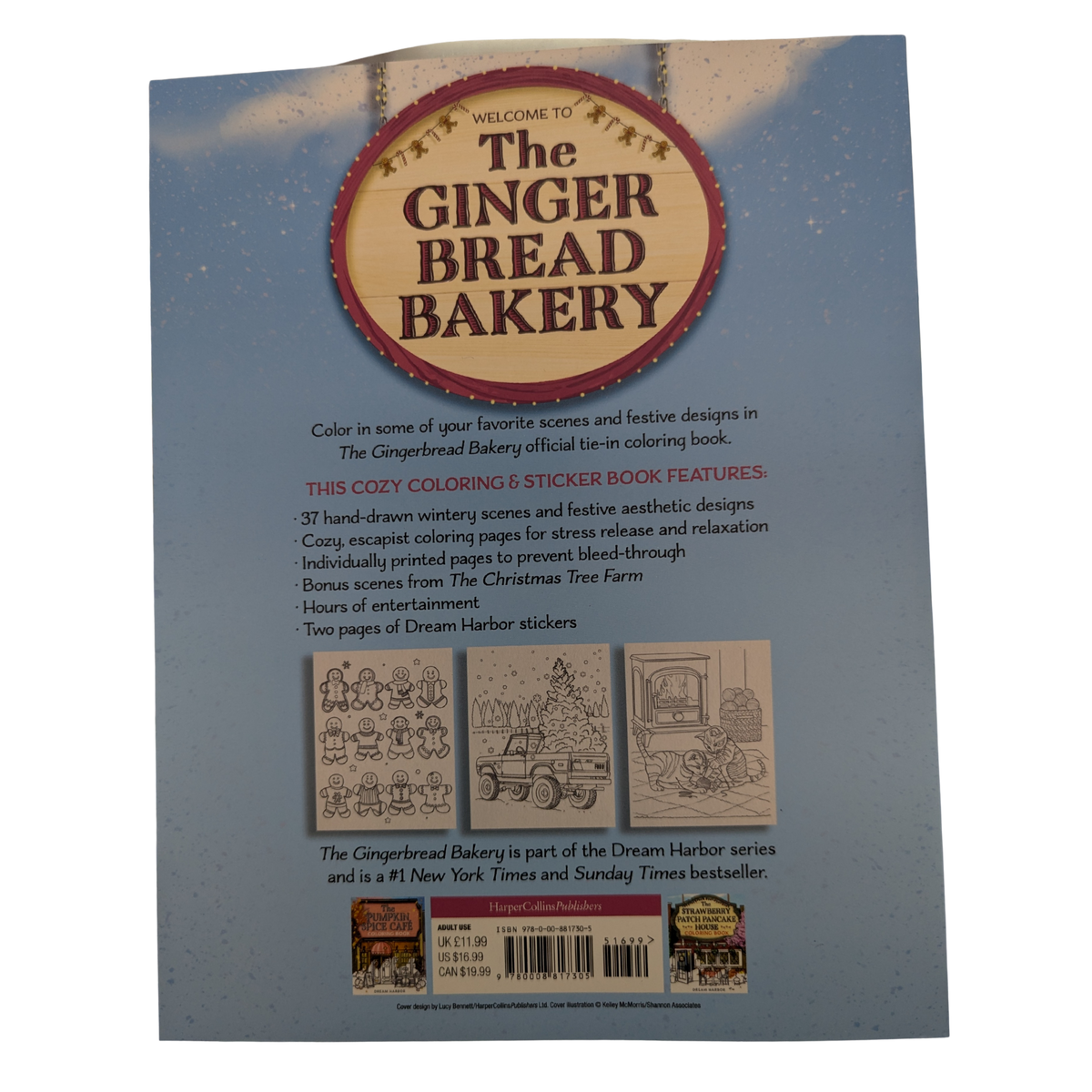 The Gingerbread Bakery Coloring and Sticker Book by Laurie Gilmore Dream Harbor