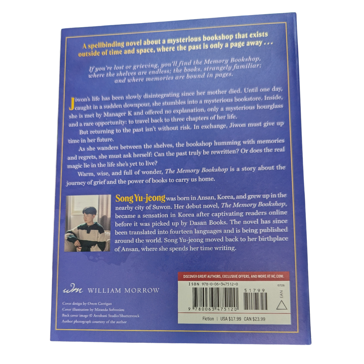 The Memory Bookshop by Song Yu-jeong paperback Korean cozy fantasy book cover