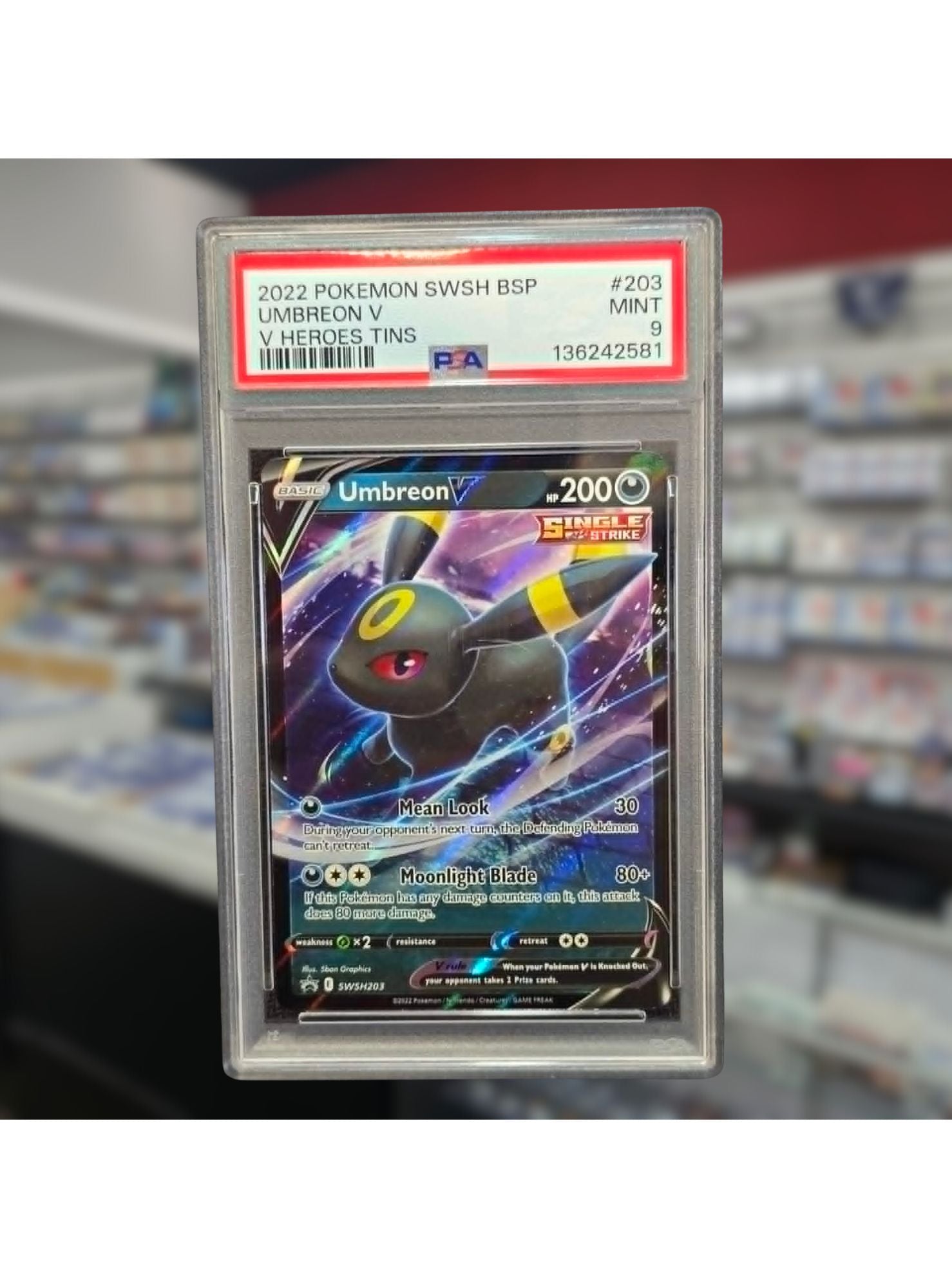 umbreon pokemon card v SWSH203 PSA 9 Promo V Heroes Tin Pokémon 2022 Single St – The Perk There are also many cj.discount=CJSAVE30 Color:GoldYellow Wailord V 013/073 Champion's