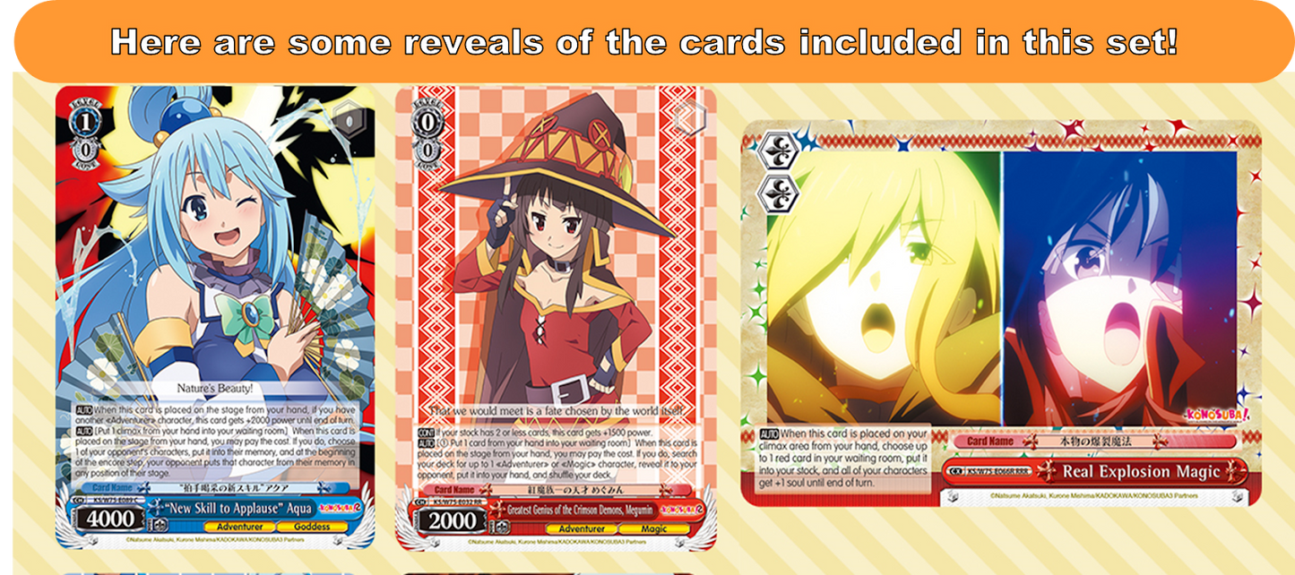 KONOSUBA Re:Edit Weiss Schwarz booster set card previews