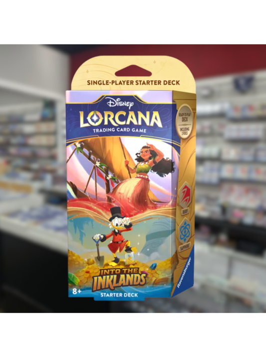 Disney Lorcana Into the Inklands Ruby Sapphire Starter Deck