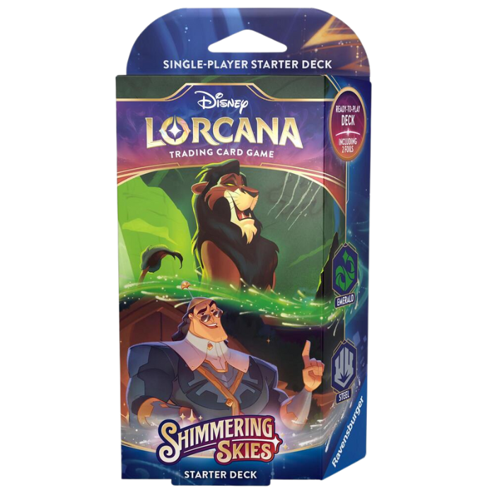 Lorcana Shimmering Skies Starter Deck - Emerald/Steel