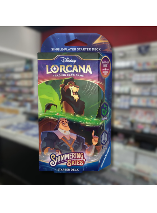 Disney Lorcana Shimmering Skies Emerald Steel Starter Deck