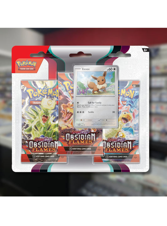 Pokemon Obsidian Flames 3 pack Blister Eevee or Houndstone