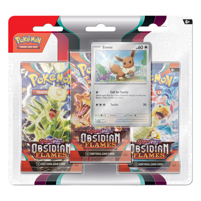 Pokemon Obsidian Flames 3 pack Blister Eevee