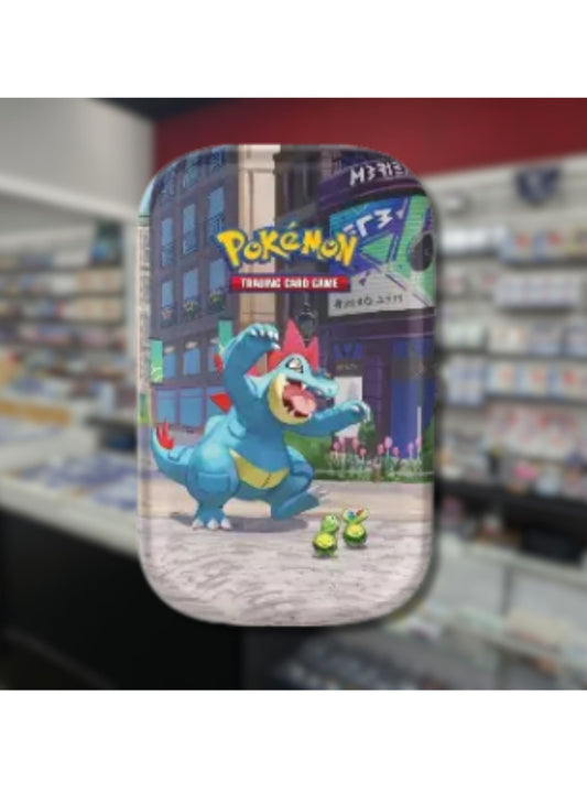 Pokémon TCG Lumiose City Mini Tin – Feraligatr & Budew | 2 Booster Packs & Collectible Tin