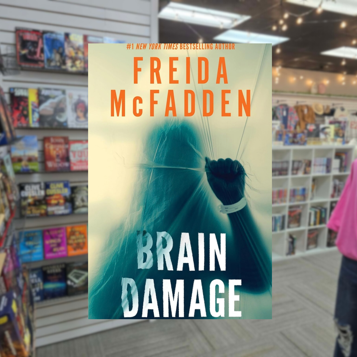 Brain Damage by Freida McFadden hardcover psychological thriller book cover