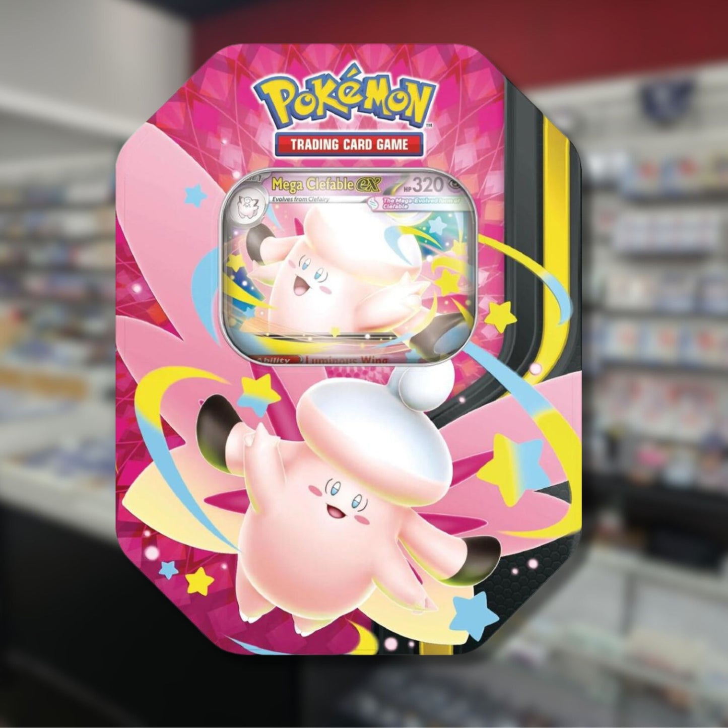 Pokémon TCG Moonlit Clefable ex Tin | Mega Clefable ex Collector's Tin