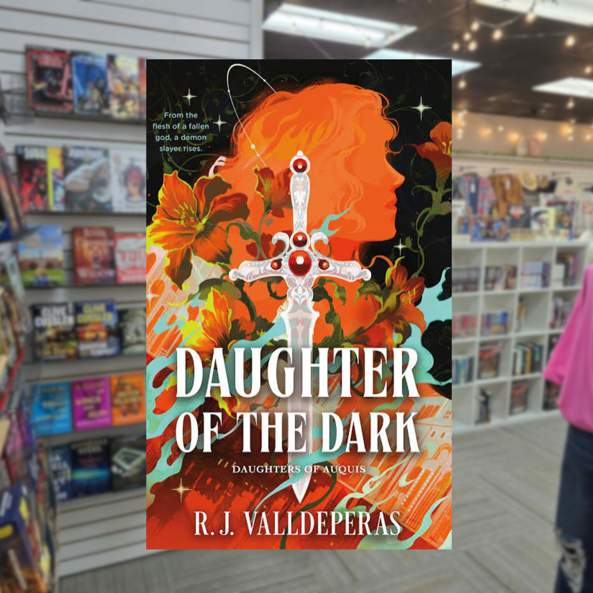 Daughter of the Dark by R.J. Valldeperas deluxe hardcover romantasy book cover