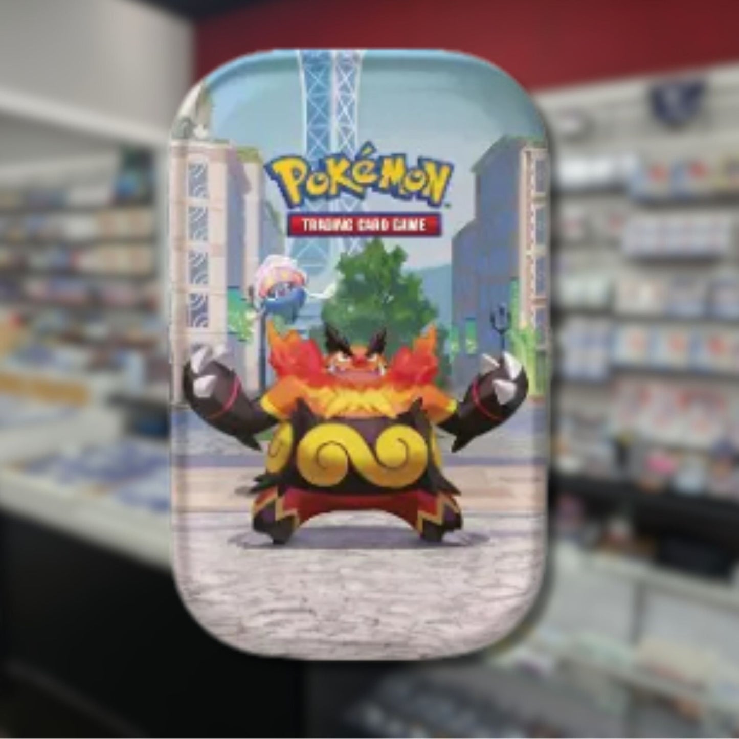Pokémon TCG Lumiose City Mini Tin – Emboar & Inkay | 2 Booster Packs & Collectible Tin