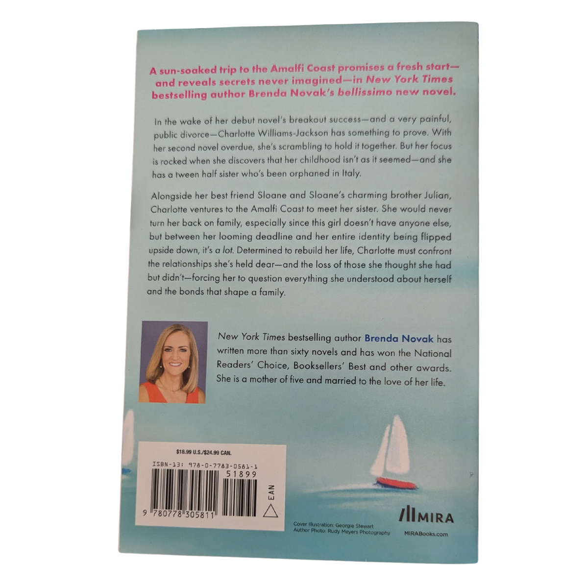 Meet Me in Italy by Brenda Novak paperback contemporary fiction book cover