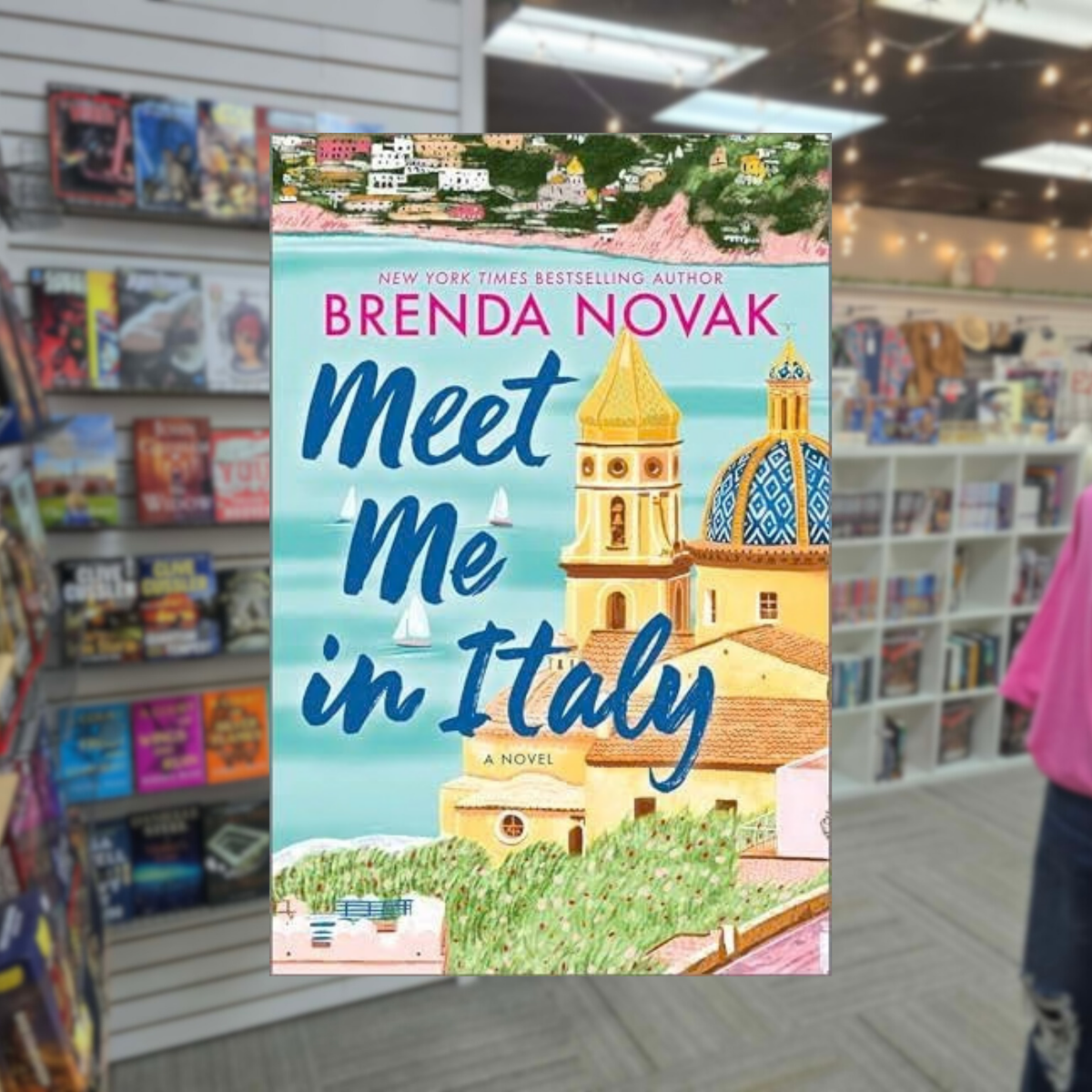 Meet Me in Italy by Brenda Novak paperback contemporary fiction book cover