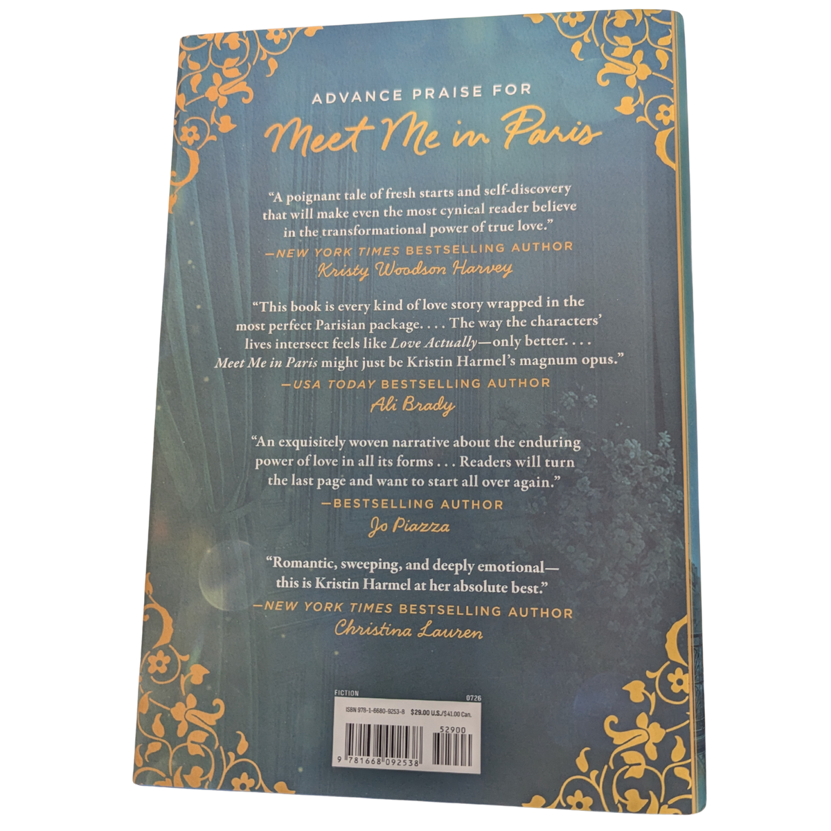 Meet Me in Paris by Kristin Harmel hardcover bestselling romance book cover
