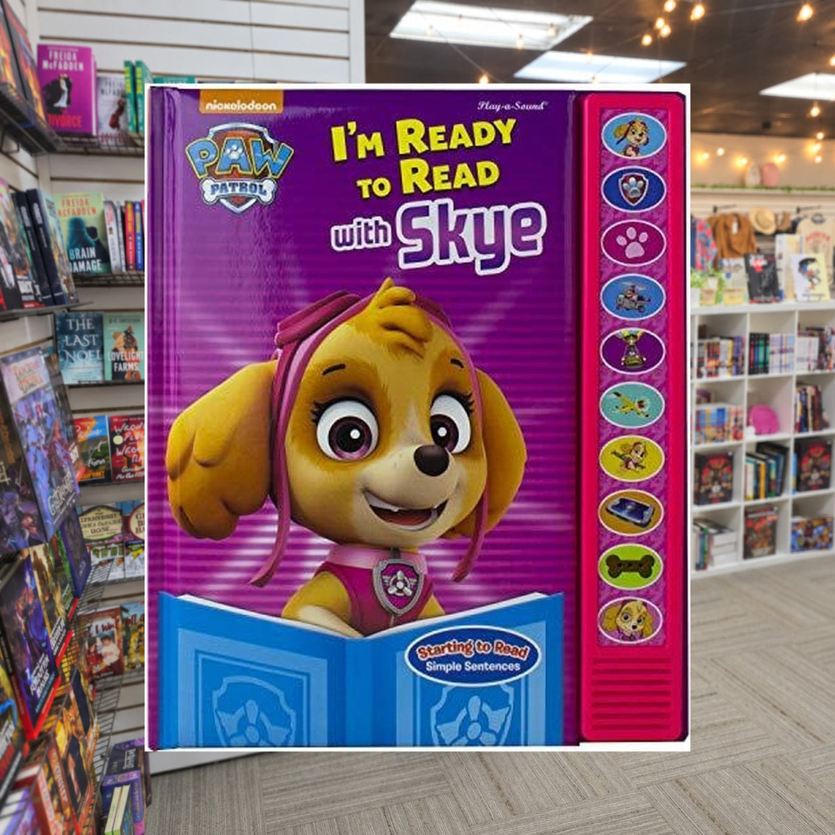 Nick Jr. PAW Patrol - I'm Ready to Read with Skye - Interactive Read-Along Sound Book - Great for Early Readers - PI Kids by Phoenix International Publications — actual cover on The Perk bookstore background