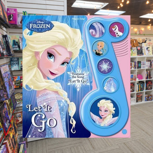 Disney Frozen - Let It Go Little Music Note Sound Book - PI Kids by Publications International — actual cover on The Perk bookstore background