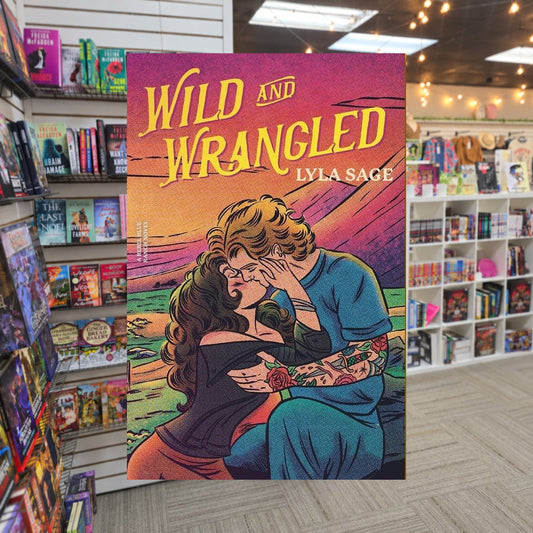 Wild and Wrangled by Lyla Sage — actual cover on The Perk bookstore background
