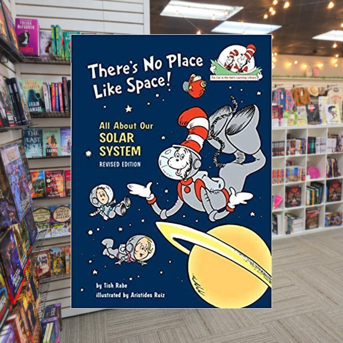 There's No Place Like Space: All About Our Solar System by Tish Rabe — actual cover on The Perk bookstore background