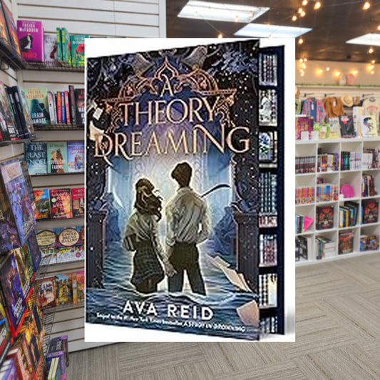 A Study in Drowning #2: A Theory of Dreaming by Ava Reid — actual cover on The Perk bookstore background