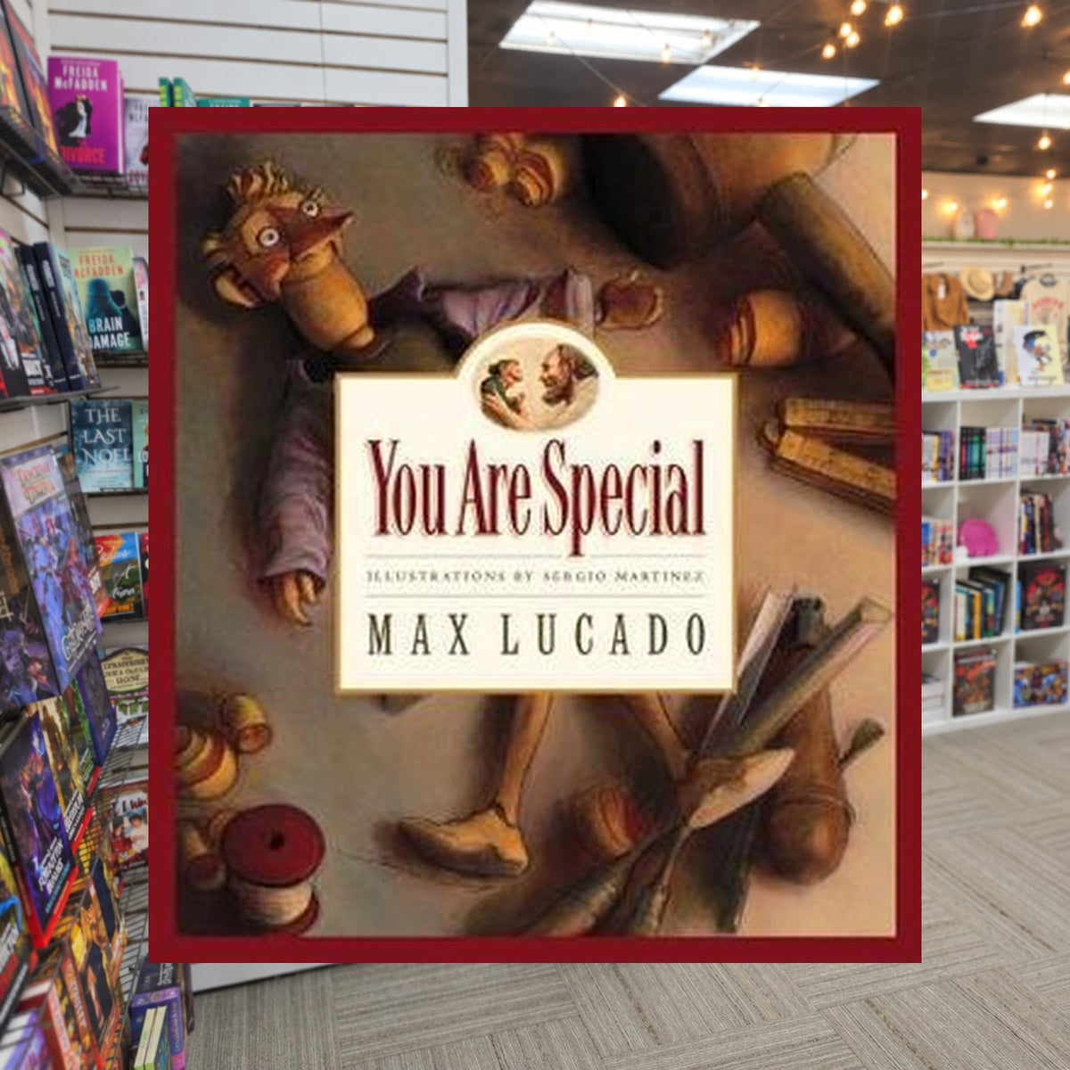 You Are Special by Max Lucado — actual cover on The Perk bookstore background
