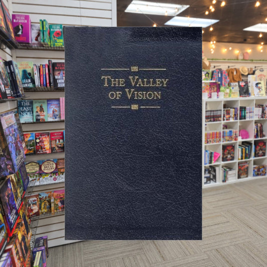 The Valley of Vision by Arthur Bennett — actual cover on The Perk bookstore background