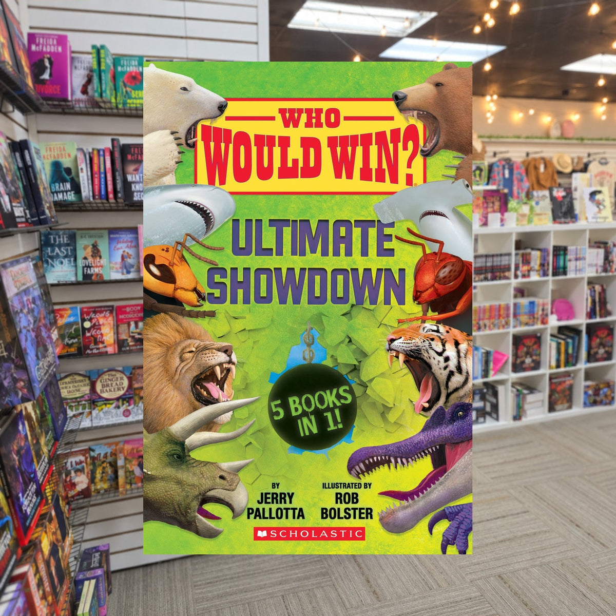 Ultimate Showdown by Jerry Pallotta — actual cover on The Perk bookstore background