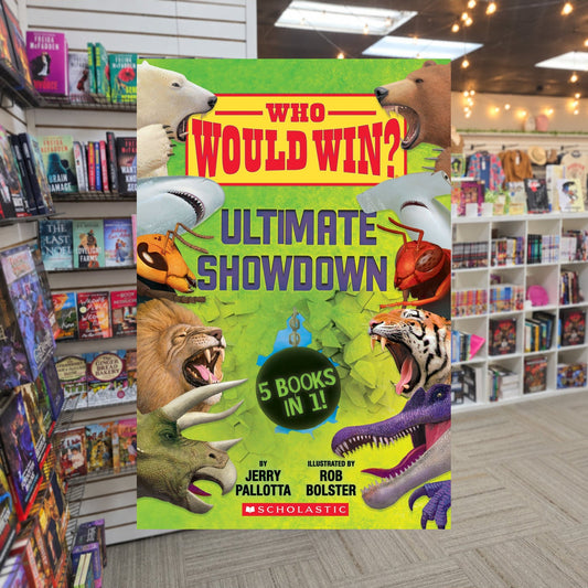 Ultimate Showdown by Jerry Pallotta — actual cover on The Perk bookstore background