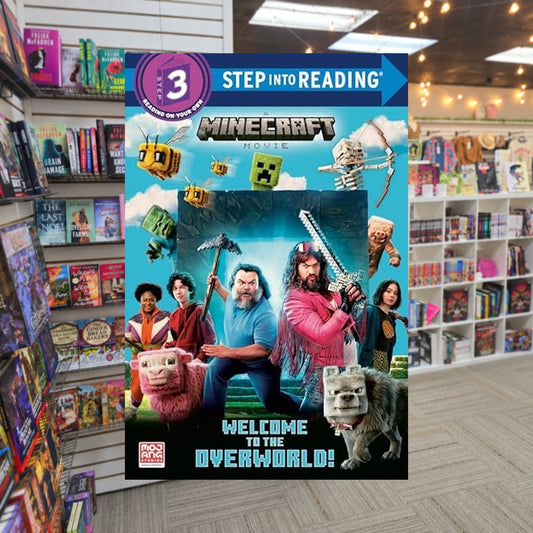 Welcome to the Overworld (A MINECRAFT MOVIE) by Random House — actual cover on The Perk bookstore background