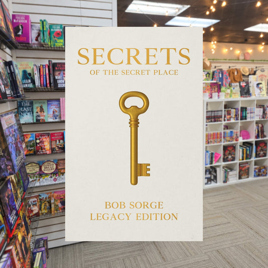 Secrets of the Secret Place Legacy Edition by Bob Sorge — actual cover on The Perk bookstore background