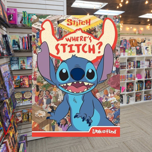 Disney Lilo & Stitch - Where's Stitch? by Phoenix International Kids — actual cover on The Perk bookstore background