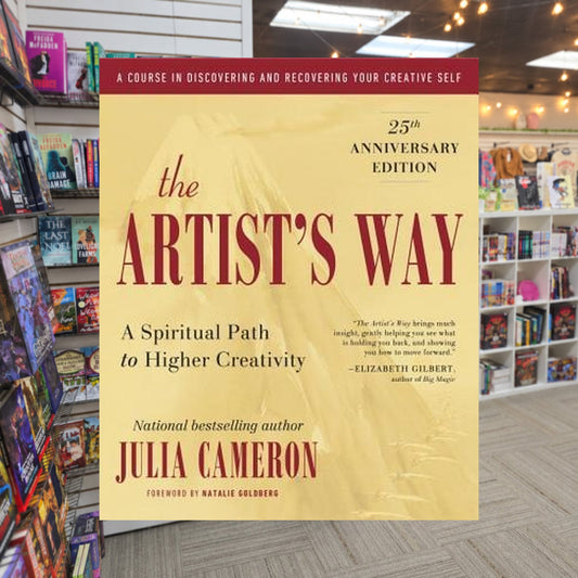 The Artist's Way: A Spiritual Path to Higher Creativity by Julia Cameron — actual cover on The Perk bookstore background