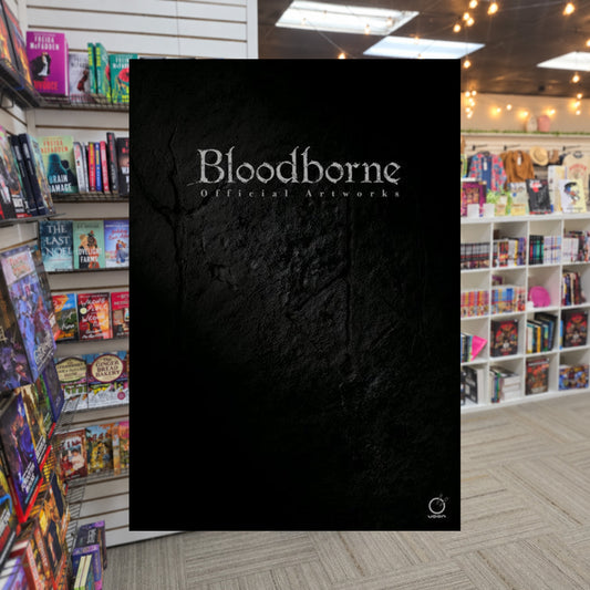 Bloodborne: Official Artworks by Sony Interactive Entertainment Inc. — actual cover on The Perk bookstore background