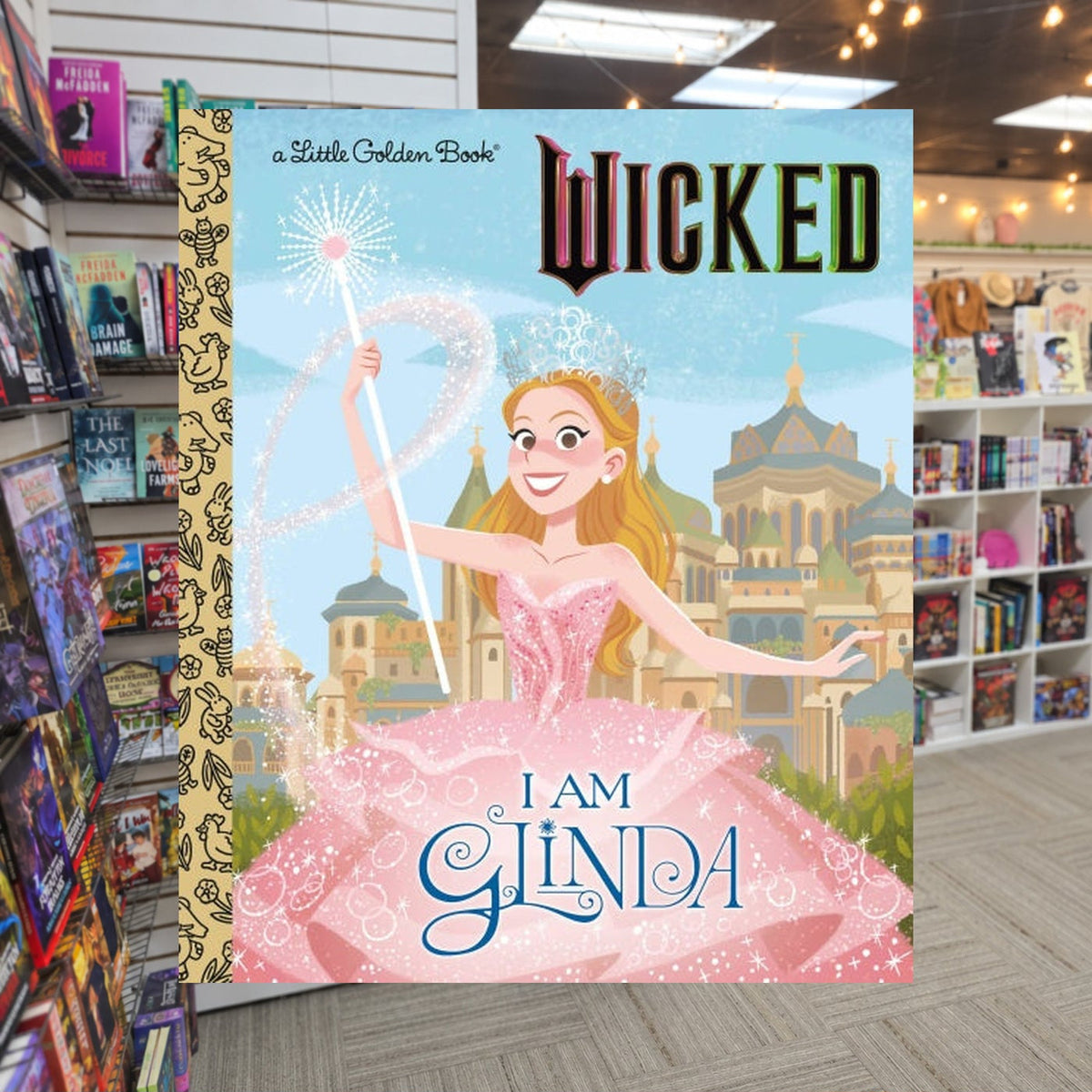 I Am Glinda by Mary Man-Kong — actual cover on The Perk bookstore background