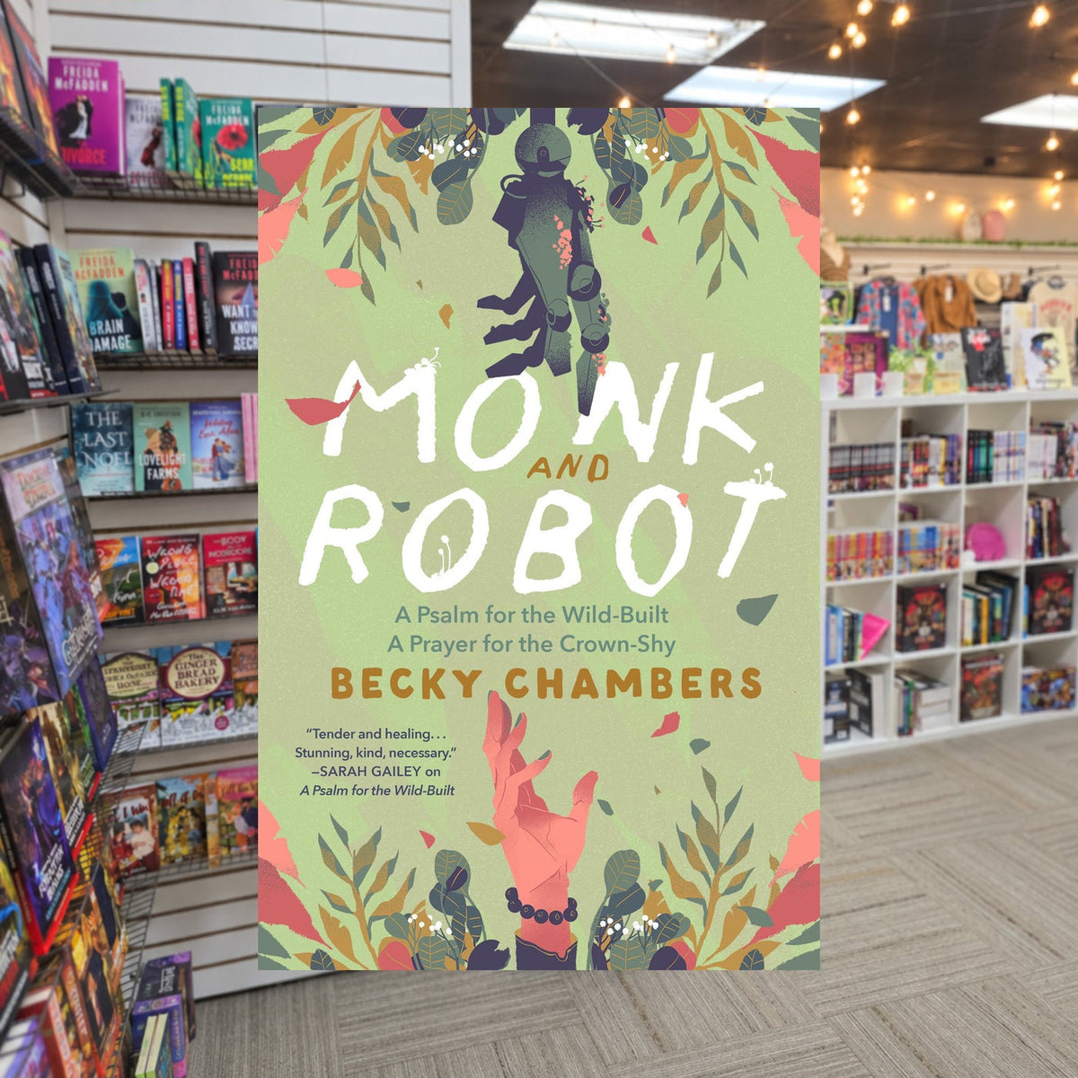 Monk and Robot #1-2 Monk and Robot by Becky Chambers — actual cover on The Perk bookstore background