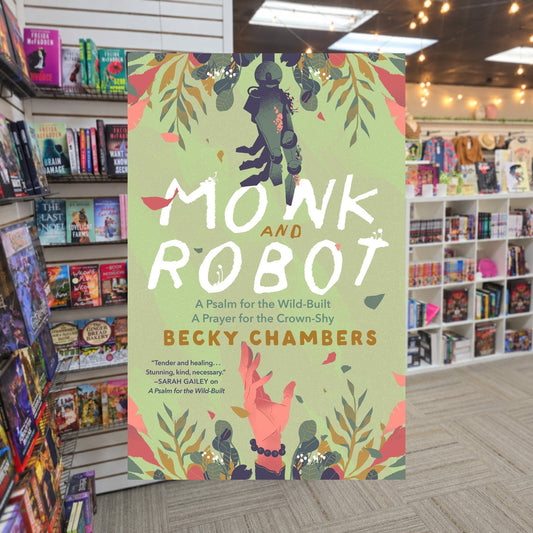 Monk and Robot #1-2 Monk and Robot by Becky Chambers — actual cover on The Perk bookstore background