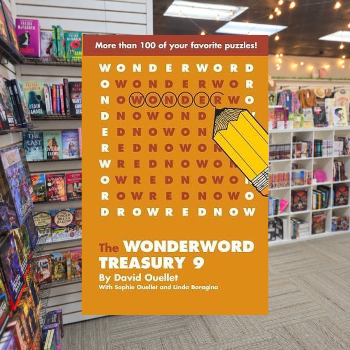 The WonderWord Treasury 9 by David Ouellet, Sophie Ouellet, Linda Boragina — actual cover on The Perk bookstore background