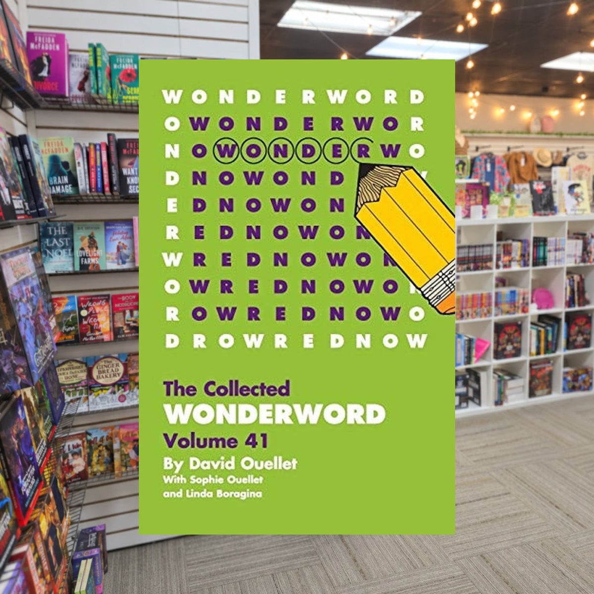 WonderWord Volume 41 by David Ouellet, Sophie Ouellet, Linda Boragina — actual cover on The Perk bookstore background