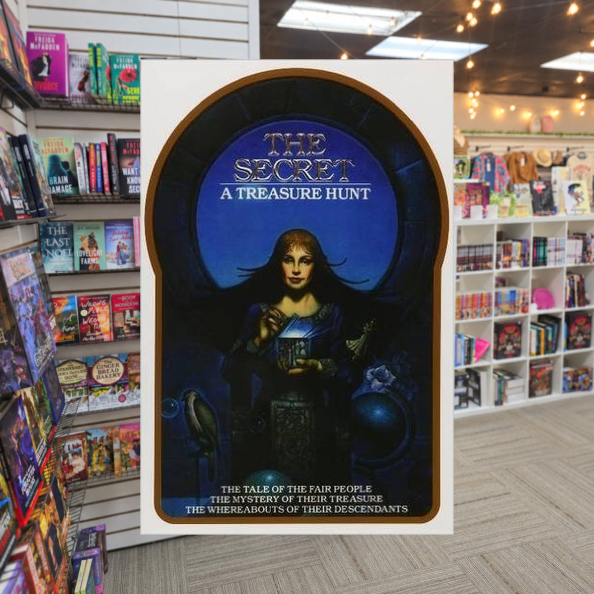 The Secret by Byron Preiss, Ted Mann, Sean Kelly — actual cover on The Perk bookstore background