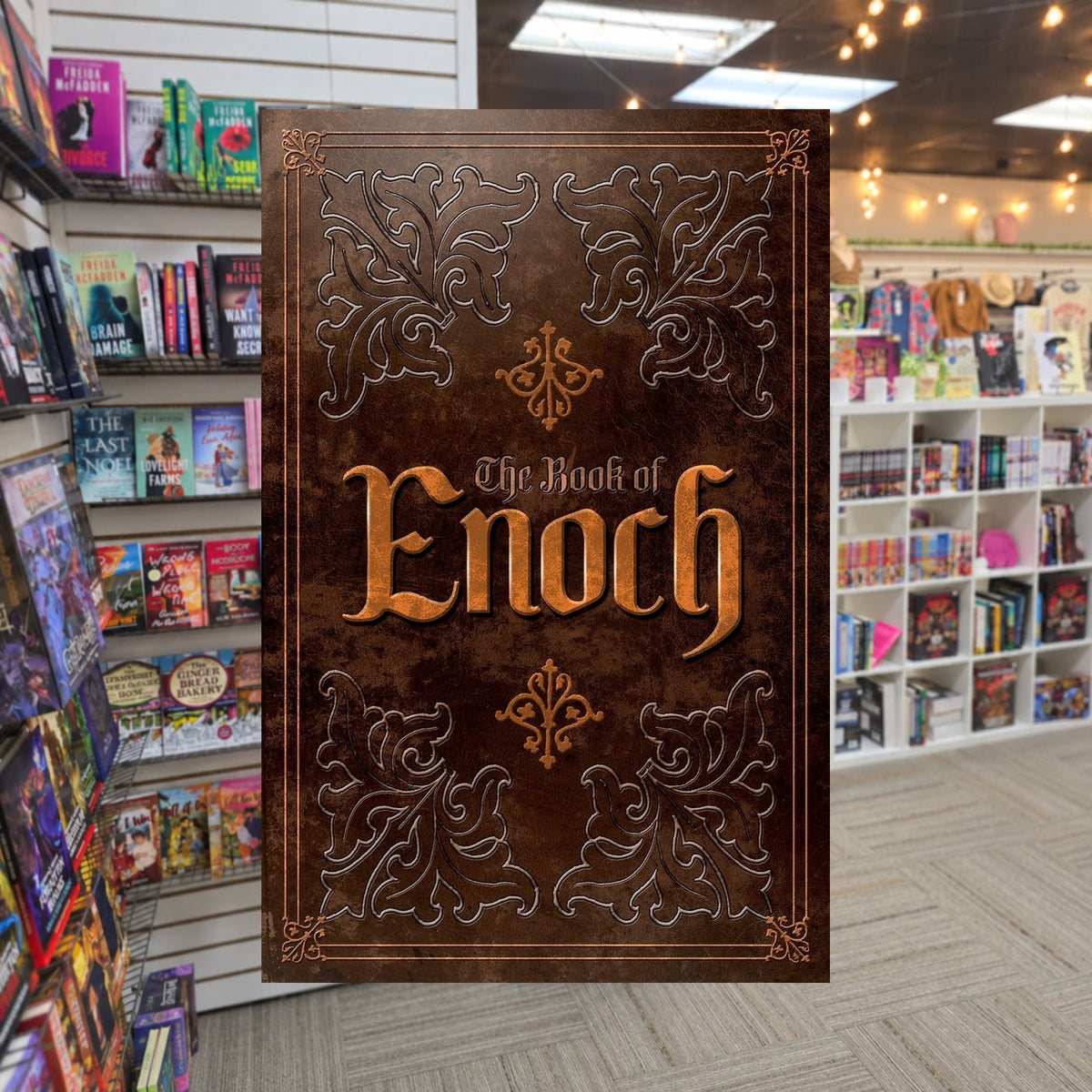 The Book of Enoch by Enoch, Horn, Thomas R. — actual cover on The Perk bookstore background