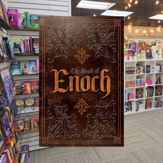 The Book of Enoch by Enoch, Horn, Thomas R. — actual cover on The Perk bookstore background