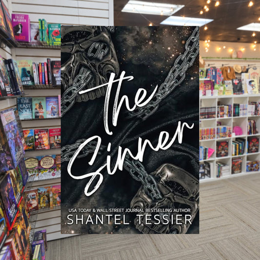 L.O.R.D.S. #2: The Sinner by Shantel Tessier — actual cover on The Perk bookstore background