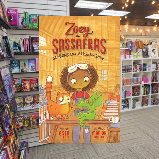 Dragons and Marshmallows by Asia Citro — actual cover on The Perk bookstore background