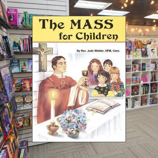 The Mass for Children by Jude Winkler — actual cover on The Perk bookstore background