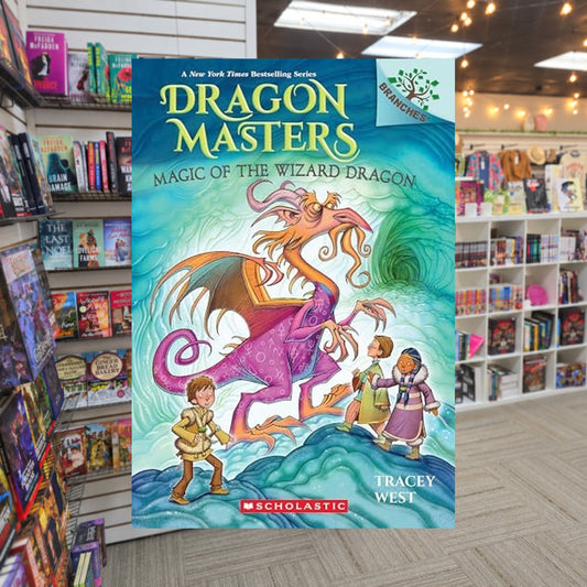 Magic of the Wizard Dragon: A Branches Book by Tracey West — actual cover on The Perk bookstore background