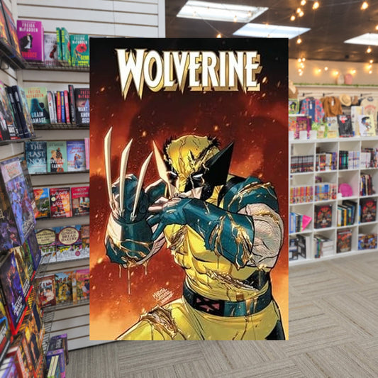 Wolverine By Saladin Ahmed Vol. 2: Call Of The Adamantine — actual cover on The Perk bookstore background