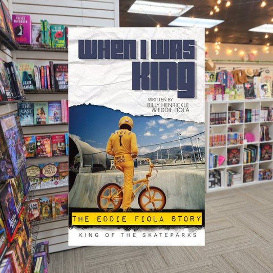 When I Was King: The Eddie Fiola Story by Billy Henrickle, Eddie Fiola — actual cover on The Perk bookstore background